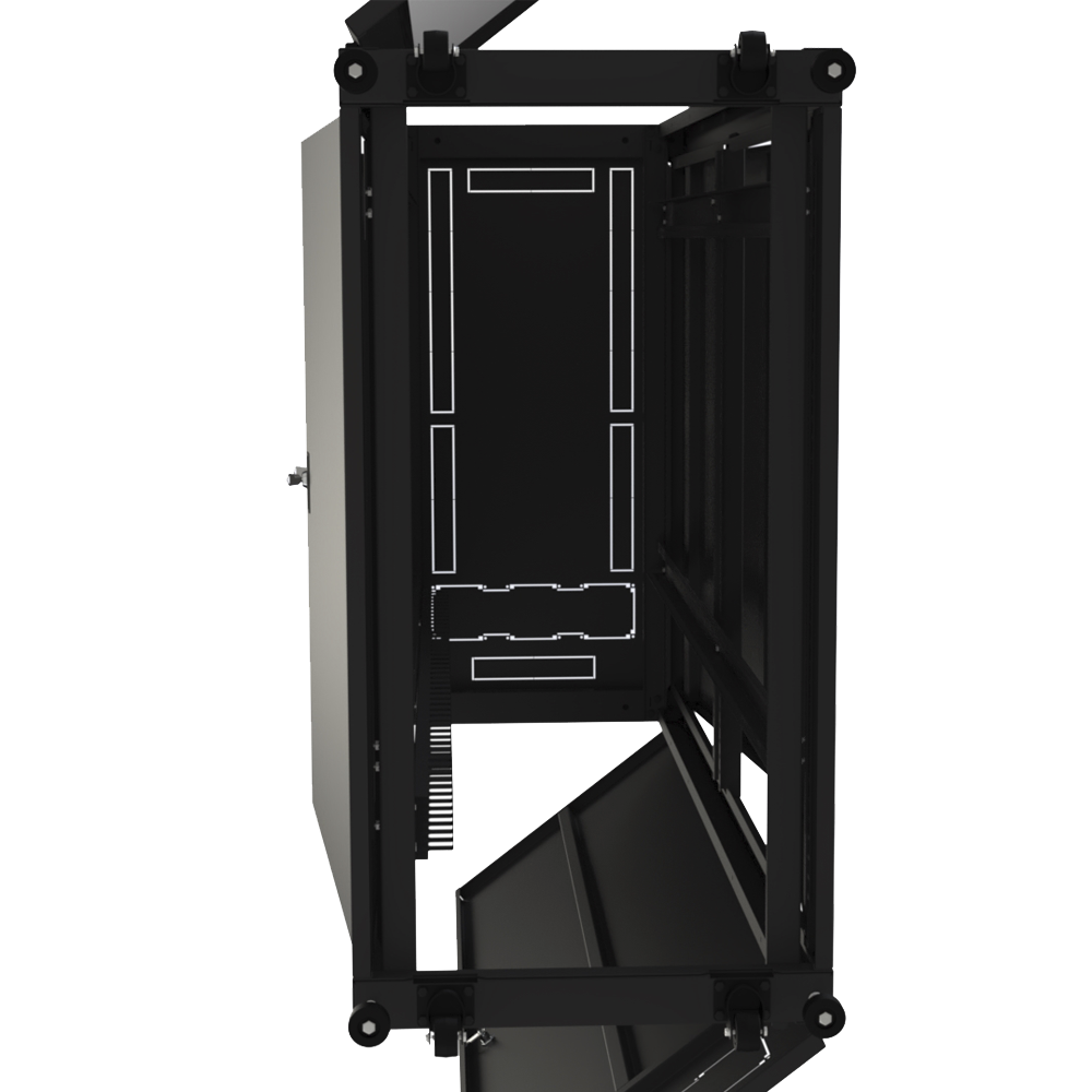 Gabinete para Telecomunicaciones Rack Estándar de 19", 42UR, 600 mm Ancho x 1200 mm Profundidad. Fabricado en Acero.
