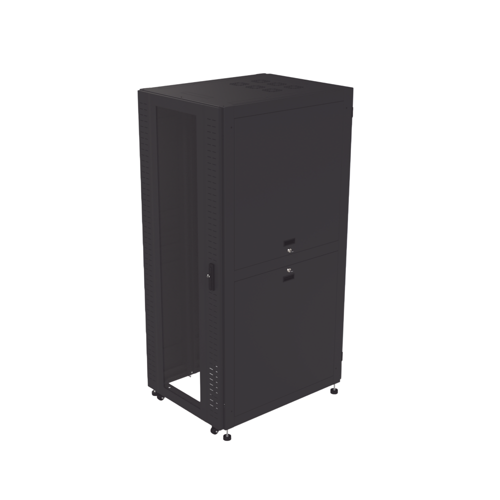Gabinete para Telecomunicaciones Rack Estándar de 19", 42UR, 800 mm Ancho x 1000 mm Profundidad. Fabricado en Acero.
