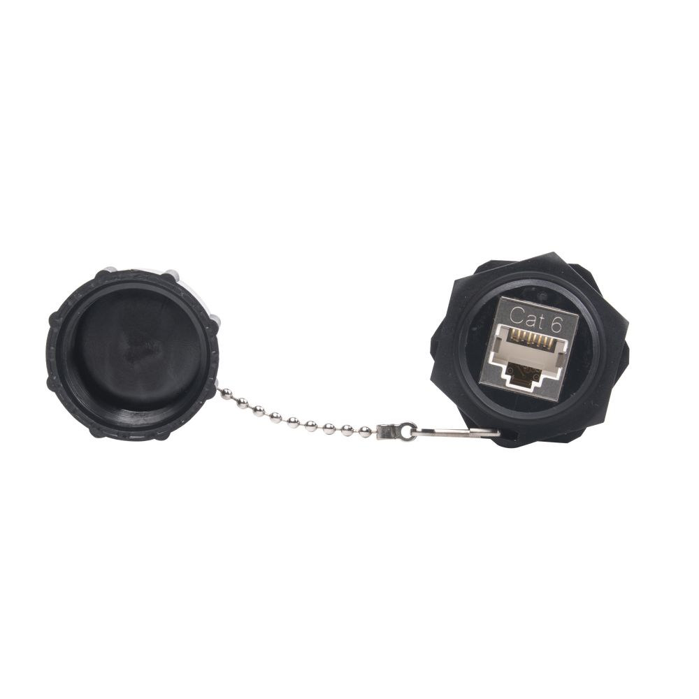 RJ45-RJ45 Industrial Coupler Category 6 Shielded IP67 (Waterproof)