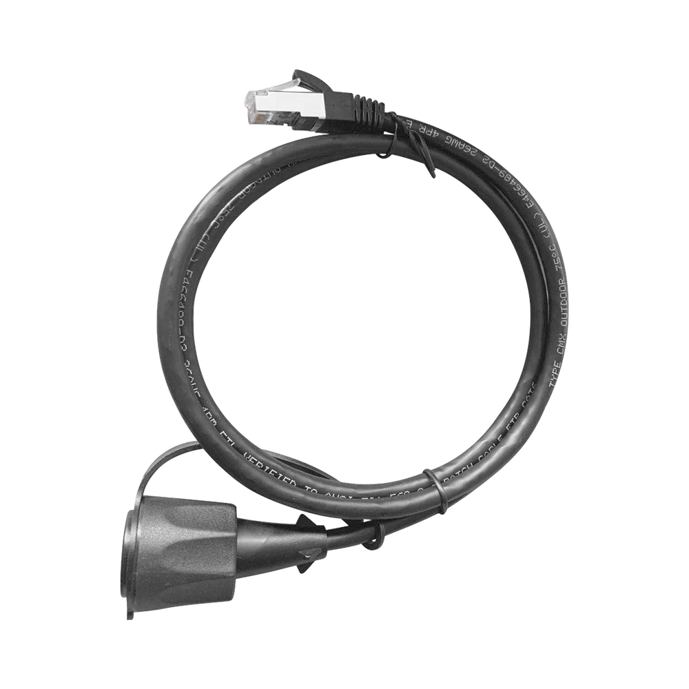 Cat6 Industrial Shielded Patch Cable (FTP) with water protection (IP67) on one end, 1 meter
