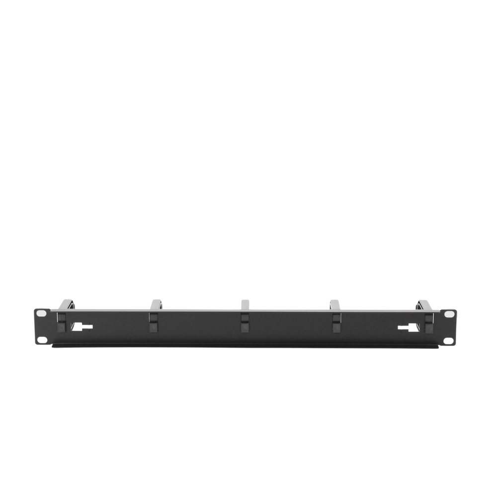 Organizador de cables con 5 anillos, 1U, 19" Color negro