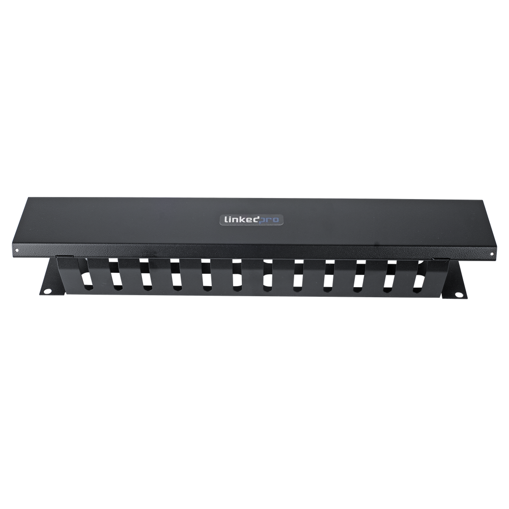 Organizador de Cables Horizontal de 19" Metálico, 2 UR.