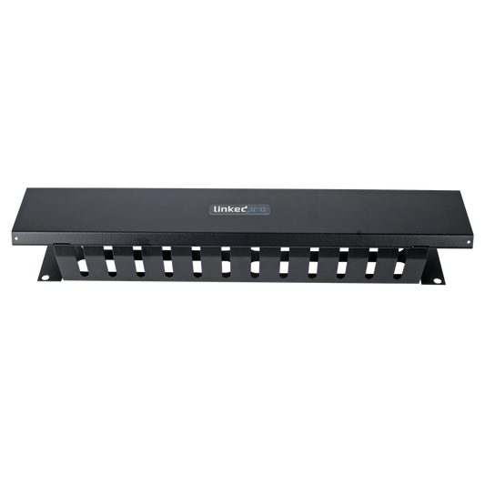Organizador de Cables Horizontal de 19" Metálico, 2 UR.