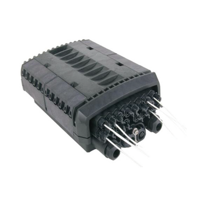 Caja de Distribución de Fibra Óptica para 24 Empalmes con 8 Acopladores SC/APC. Enterrado Directo, IP68, Splitter 1x8 In