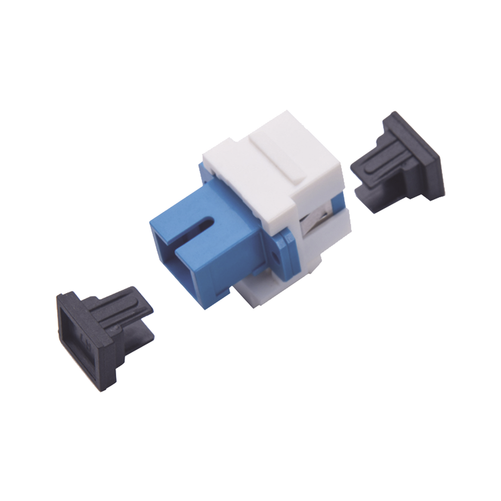 Singlemode SC/PC Simplex to SC/PC Simplex Fiber Optic Keystone Coupler