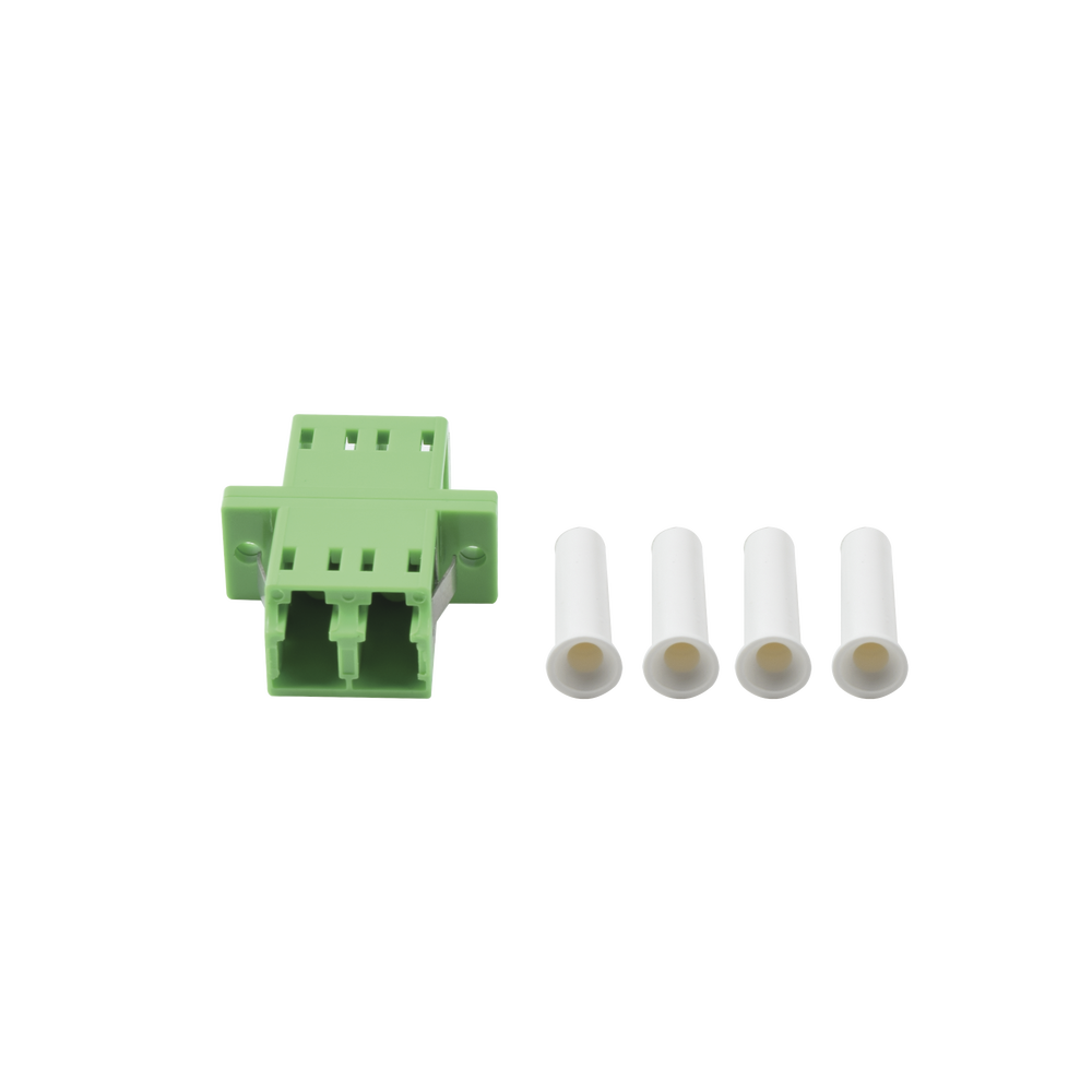 Duplex LC/APC to LC/APC fiber optic coupler module compatible with single-mode fiber