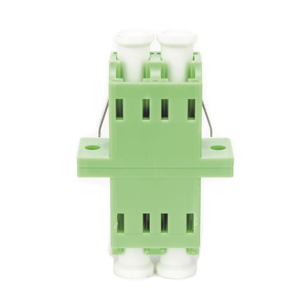 Duplex LC/APC to LC/APC fiber optic coupler module compatible with single-mode fiber