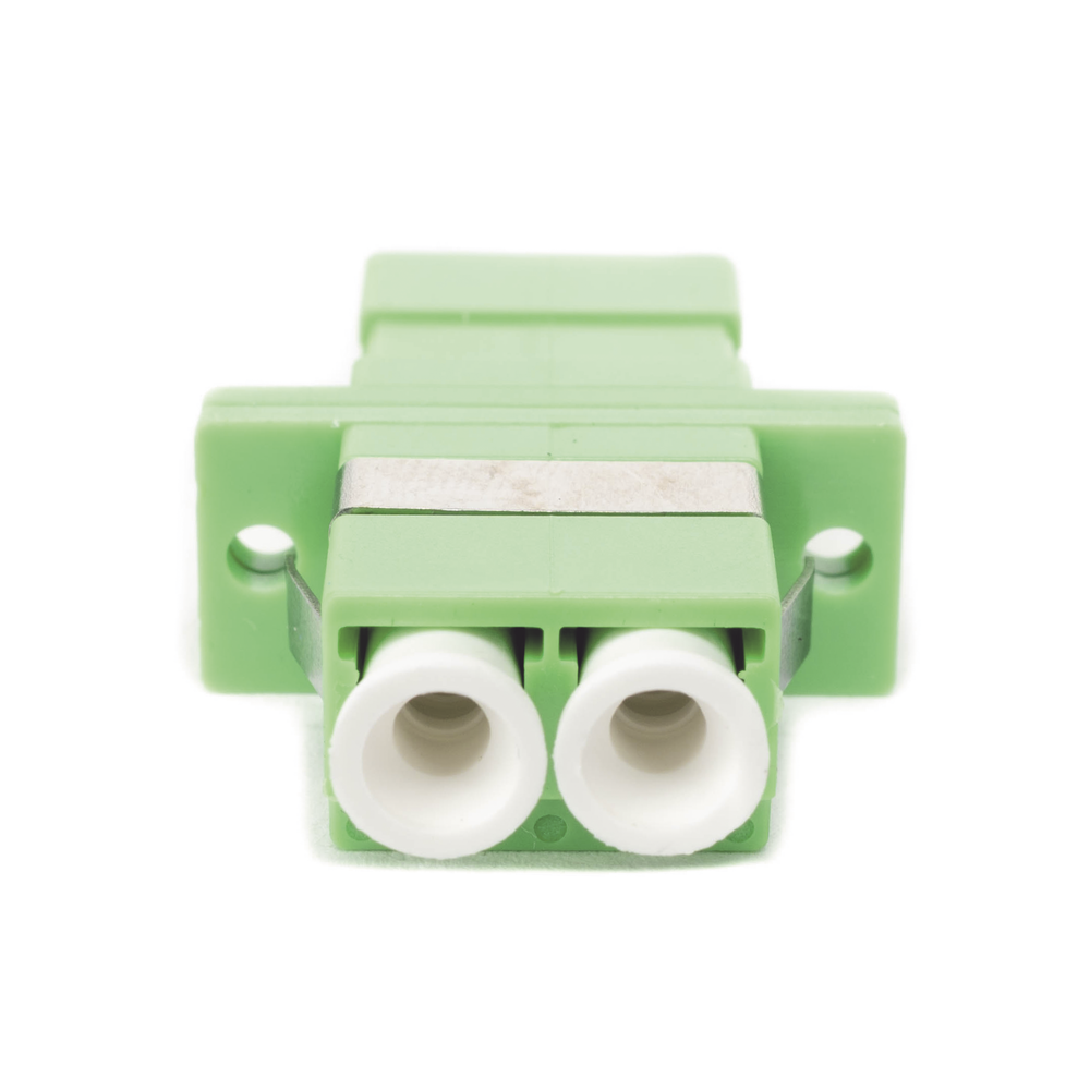 Duplex LC/APC to LC/APC fiber optic coupler module compatible with single-mode fiber