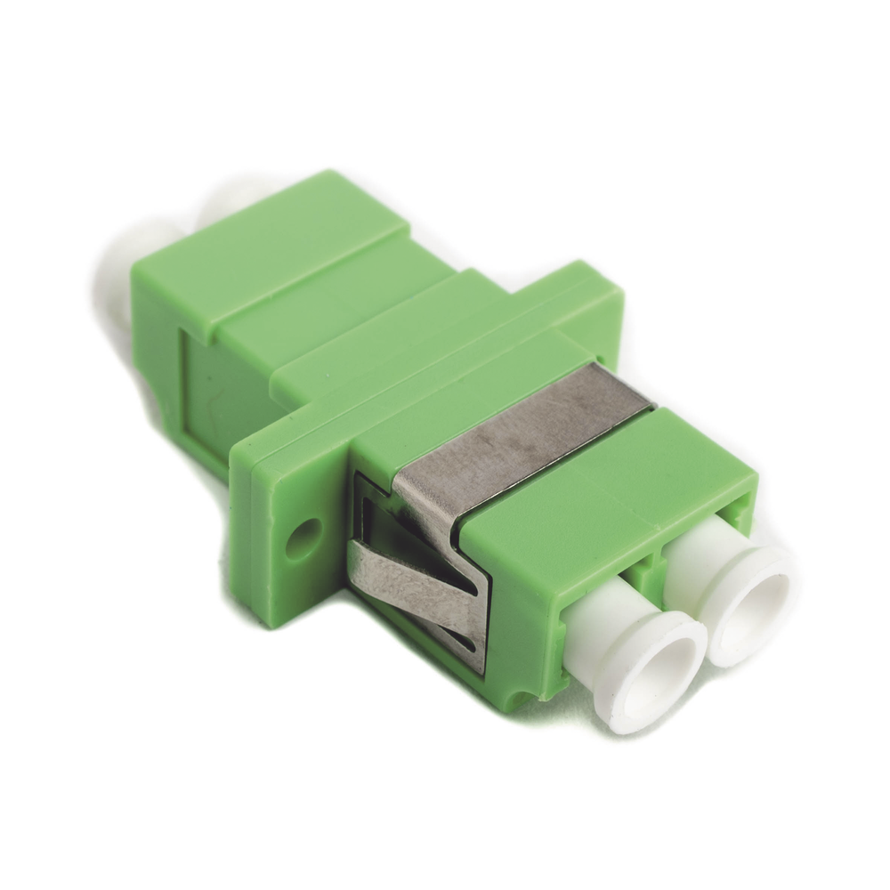 Duplex LC/APC to LC/APC fiber optic coupler module compatible with single-mode fiber