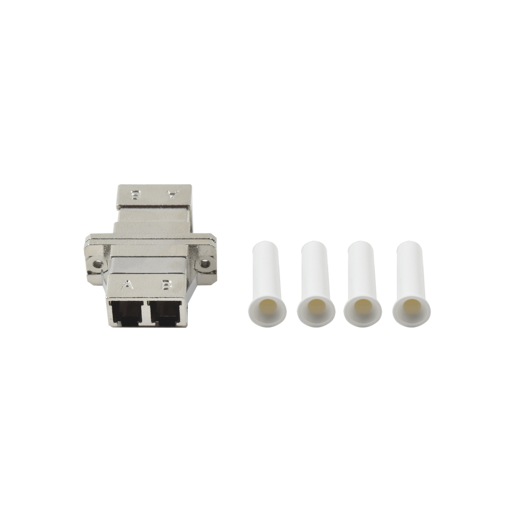 LC/PC to LC/PC duplex fiber optic coupler module compatible with multimode fiber