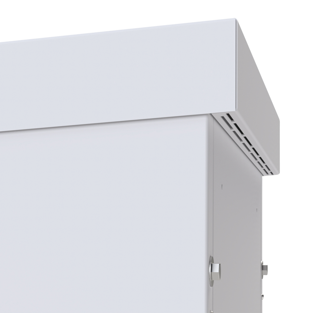 Gabinete PROFUNDO de Exterior de 9UR con Ventiladores y Termostato (Montaje a poste o torre se vende por separado).