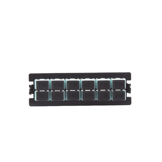  Placa acopladora para Distribuidor de Fibra Óptica LP-ODF-8024, incluye 12 acopladores SC Simplex Para fibra Multimodo (12 fibras)