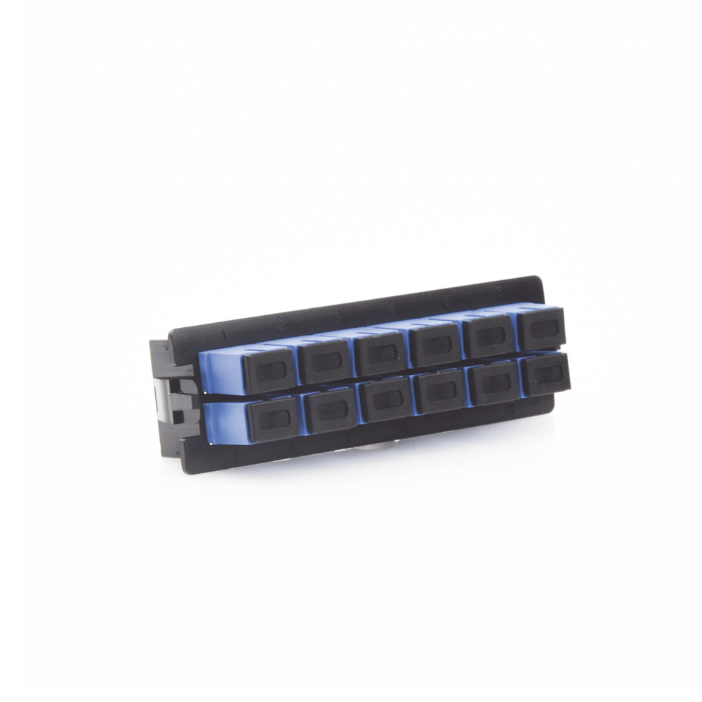Coupler plate for LP-ODF-8024 Fiber Optic Distributor, includes 12 SC Simplex couplers for Single-mode fiber (12 fibers)