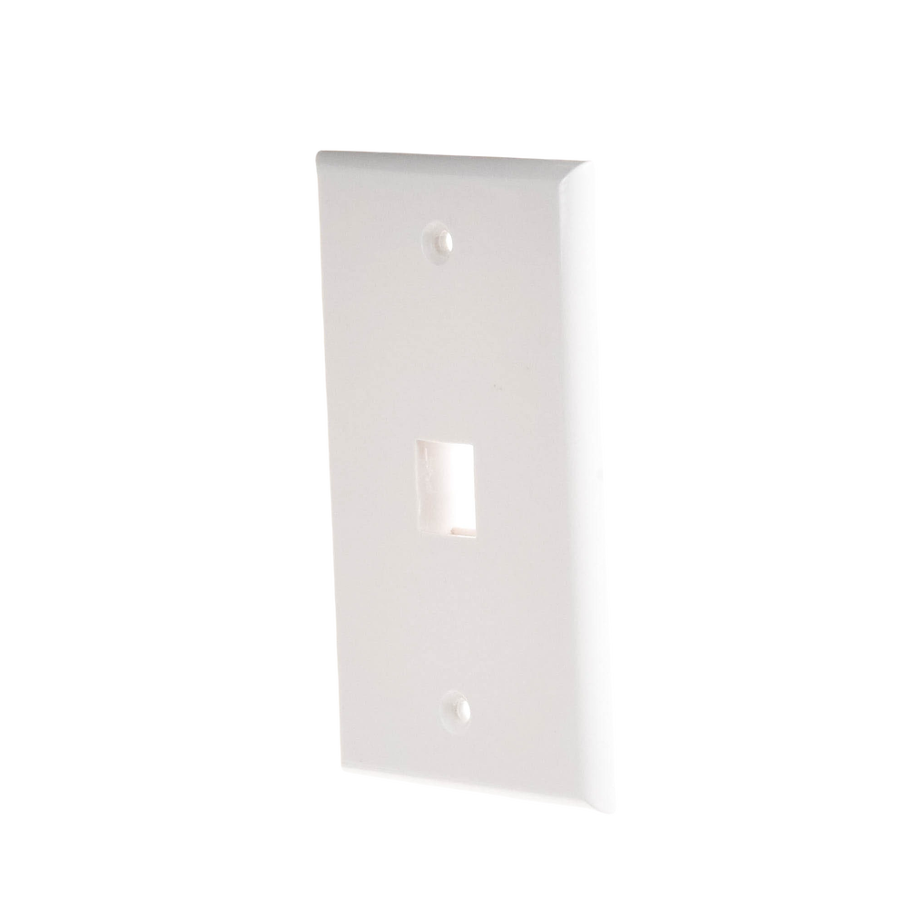 1-Port Keystone Wall Plate, White