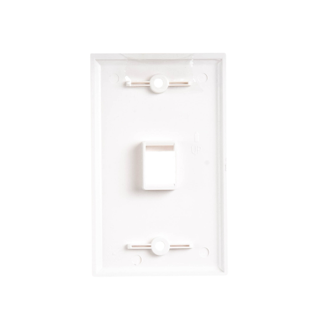 1-Port Keystone Wall Plate, White