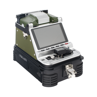 Fusionadora de Fibra Óptica MultiModo y MonoModo / 6 motores / Alineación por Núcleo / OPM + VFL / Cleaver Eléctrico de 