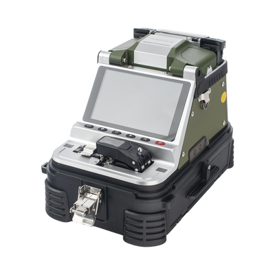 Fusionadora de Fibra Óptica MultiModo y MonoModo / 6 motores / Alineación por Núcleo / OPM + VFL / Cleaver Eléctrico de 