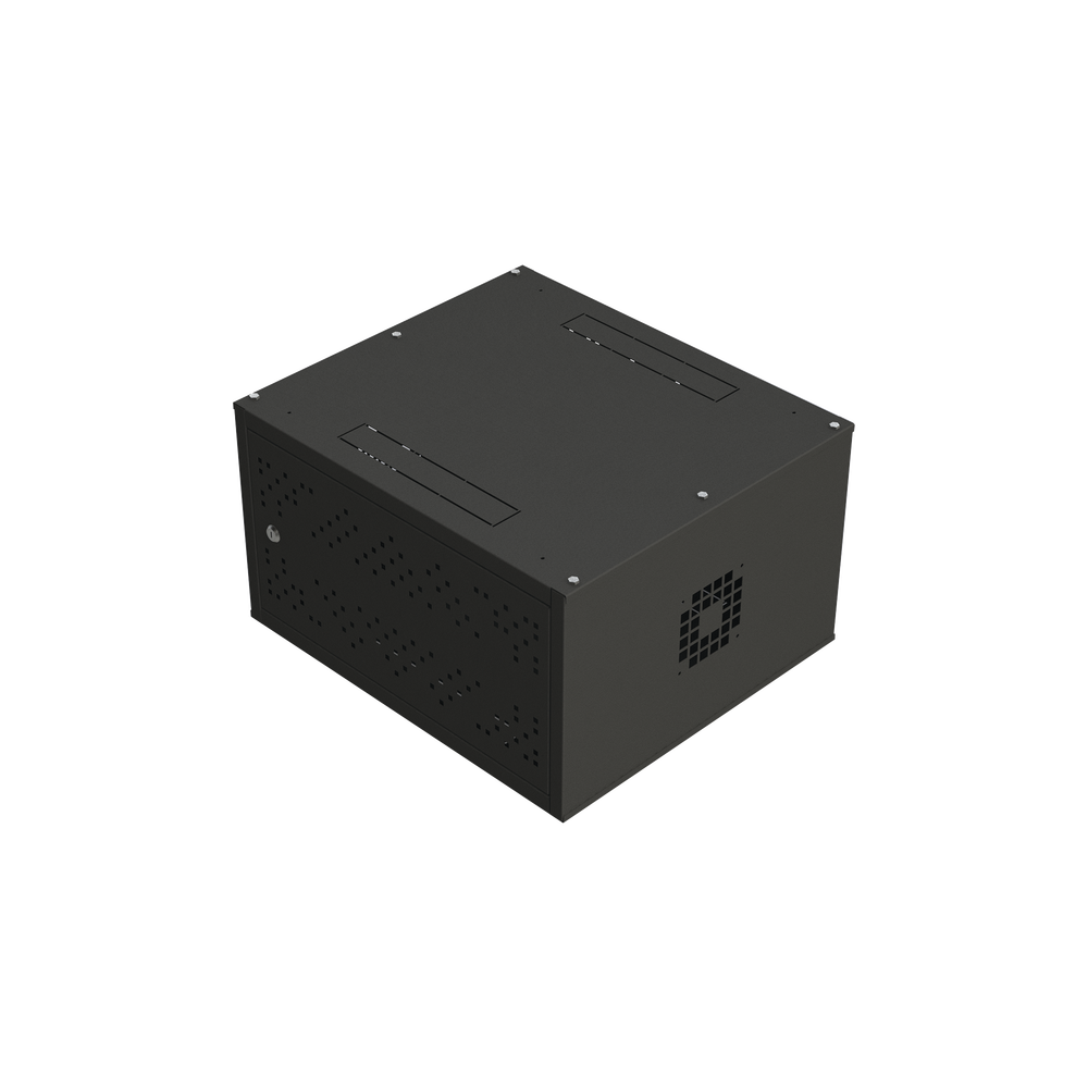 Gabinete de Escritorio con Rack 19", 6U. Doble puerta. 