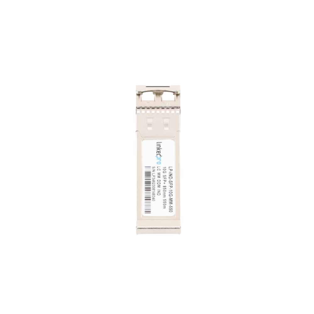 Transceptor Industrial SFP+ (Mini-Gbic) / Multimodo / 10 Gbps de velocidad / Conectores LC Dúplex / Hasta 550 m de Distancia