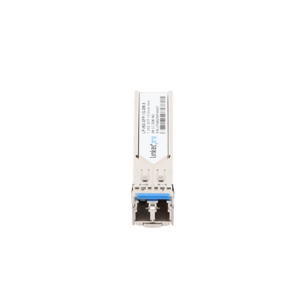 Industrial SFP (Mini-Gbic) Transceiver / Single Mode / 1.25 Gbps Speed ​​/ Duplex LC Connectors / Up to 5 km Distance