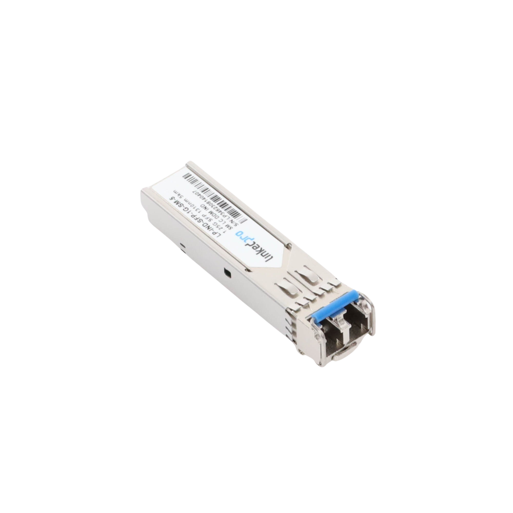 Industrial SFP (Mini-Gbic) Transceiver / Single Mode / 1.25 Gbps Speed ​​/ Duplex LC Connectors / Up to 5 km Distance