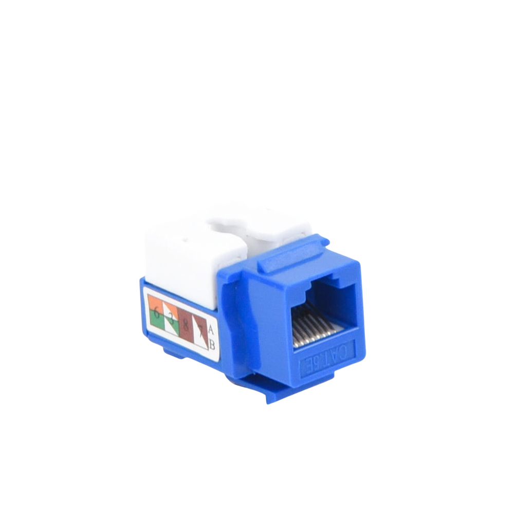Módulo Jack Keystone  Cat5e con terminación 110 (Punchdown) para faceplate - Color Azul