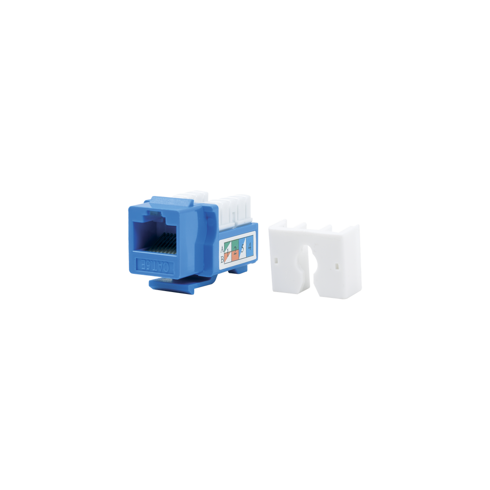 Módulo Jack Keystone  Cat5e con terminación 110 (Punchdown) para faceplate - Color Azul