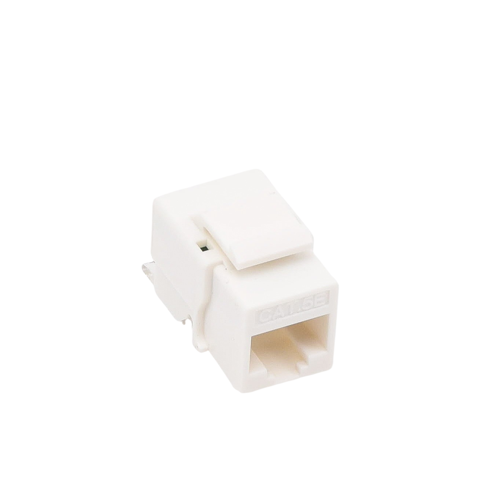Módulo Jack Keystone Cat5e sin herramienta (toolless) para faceplate - Color Blanco