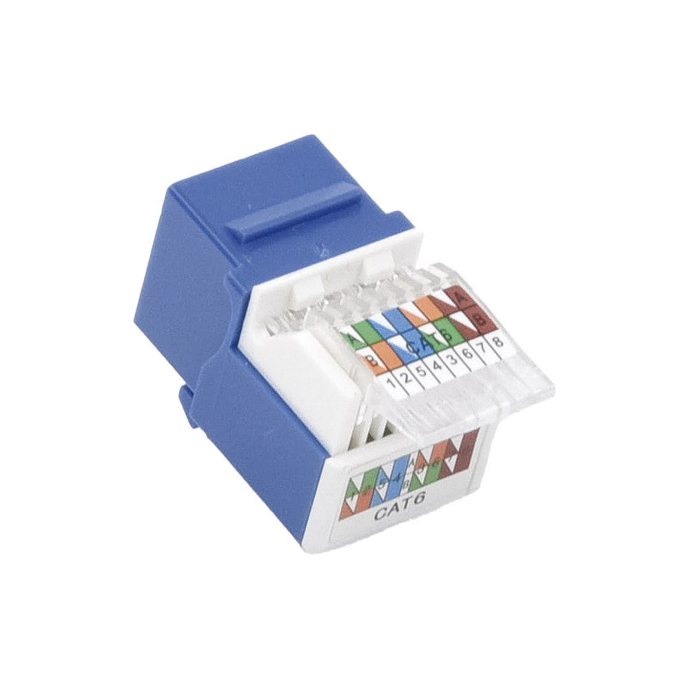 Módulo Jack Cat6 sin herramienta (toolless) keystone - Color Azul