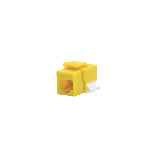 Módulo Jack Cat6 sin Herramienta (toolless) keystone - Color Amarillo