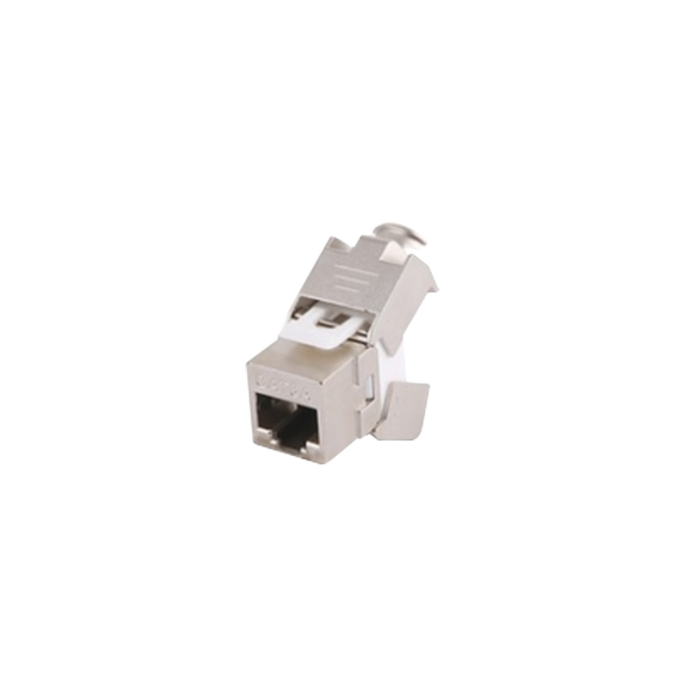Módulo Jack Keystone Cat6A Blindado (STP) sin herramienta (toolless) para faceplate