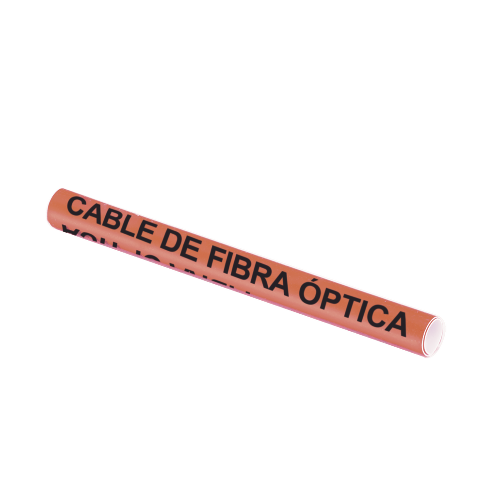 Orange Fiber Optic Marker (Spanish text)