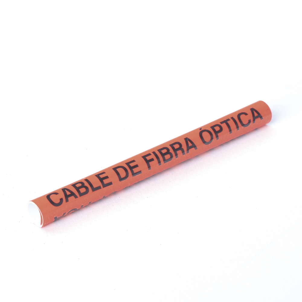 Orange Fiber Optic Marker (Spanish text)