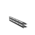 Panel de parcheo de impacto (110) UTP de 48 puertos Cat5e 19in, 2U con barra para organizar cable