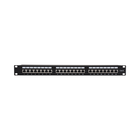 Panel de parcheo de impacto (110) Blindado (STP) de 24 puertos Cat6, 19in 
