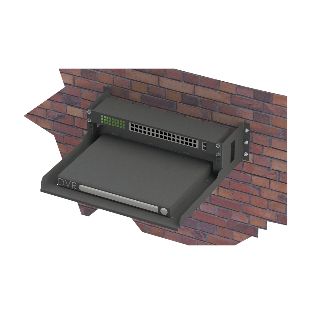 Rack Abierto de 19" para Montaje en Pared de 2U, con Charola de 460 mm de Profundidad.