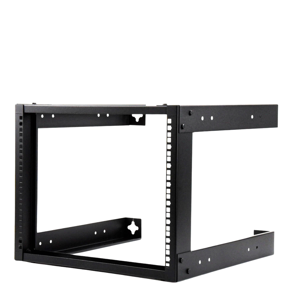 Rack Abierto de 19" para Montaje en Pared de 4 Unidades.