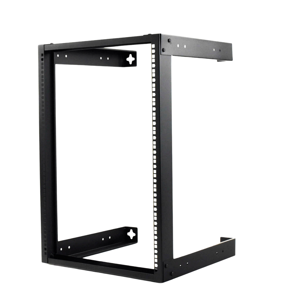 Rack Abierto de 19" para Montaje en Pared de 16 Unidades.