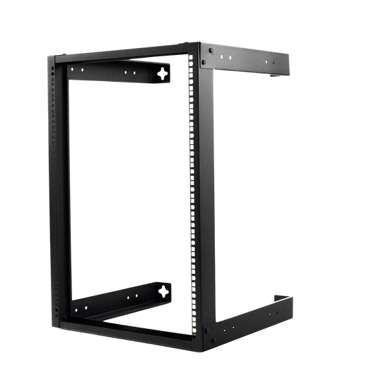 Rack Abierto de 19" para Montaje en Pared de 16 Unidades.