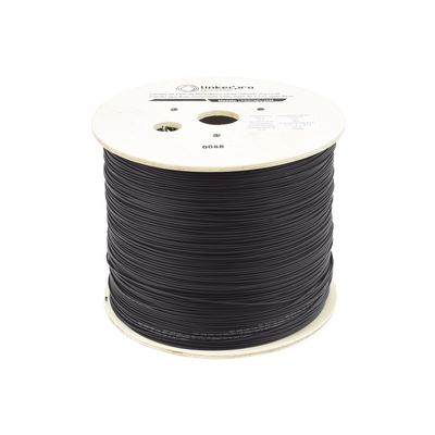 Carrete de Fibra Óptica Aérea redonda (Figura 0) G.657A2 tipo Drop, Monomodo, 1 hilo, forro de 3 mm, Span 80m, Rollo de 