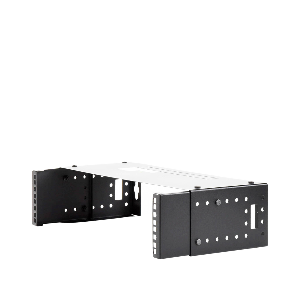 Rack Abierto de 19" Profundidad Ajustable (8" a 12") de 2.5  Unidades con Capacidad de Crecimiento.
