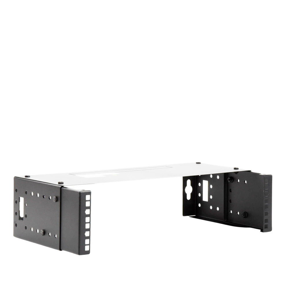 Rack Abierto de 19" Profundidad Ajustable (8" a 12") de 2.5  Unidades con Capacidad de Crecimiento.