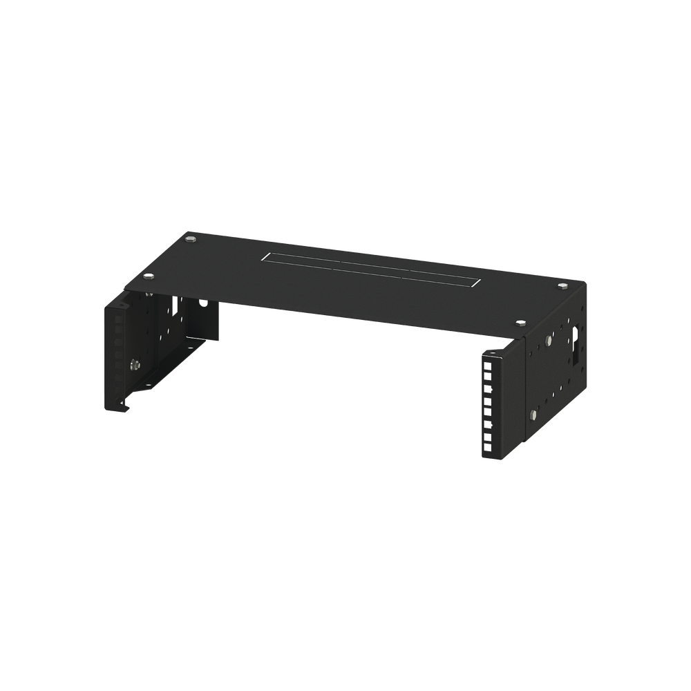 Rack Abierto de 19" Profundidad Ajustable (8" a 12") de 2.5  Unidades con Capacidad de Crecimiento.