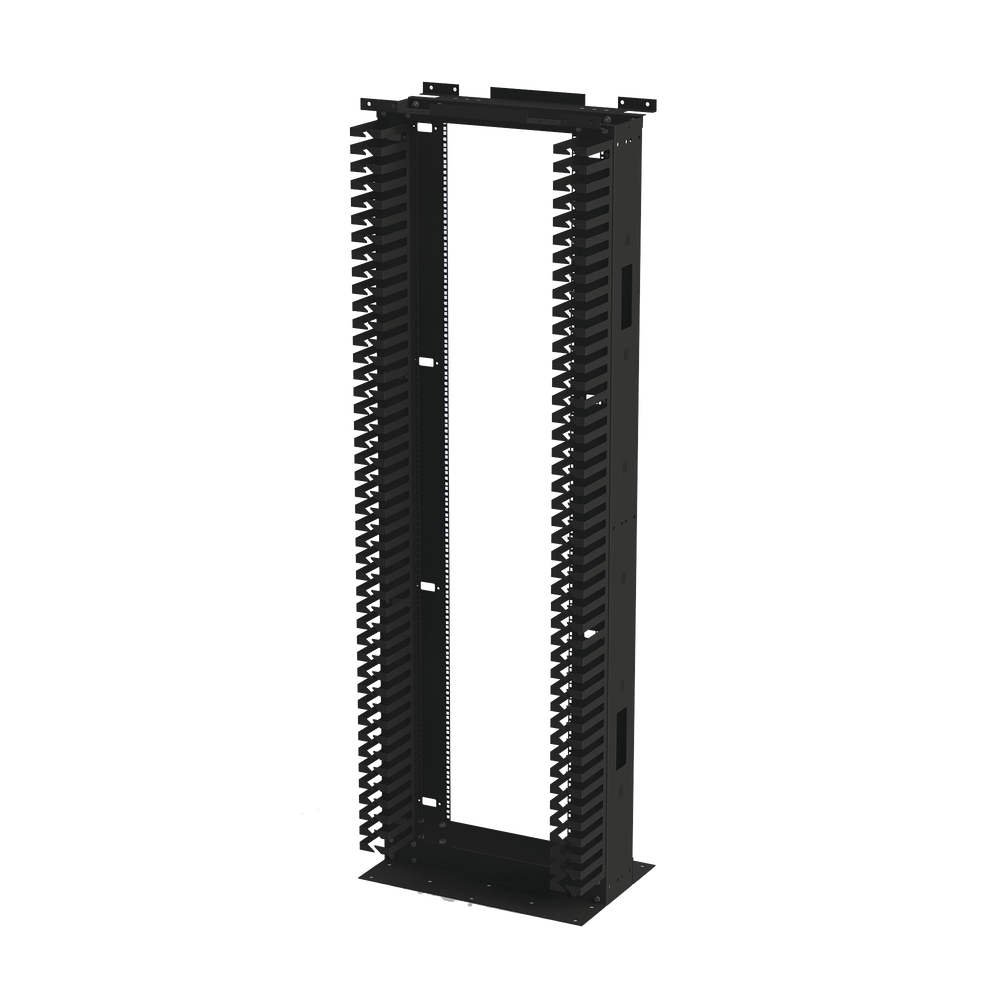 Rack de Acero de 7ft x 19in, 45UR con Organizadores Verticales Y Guía Superior para Cableado. 