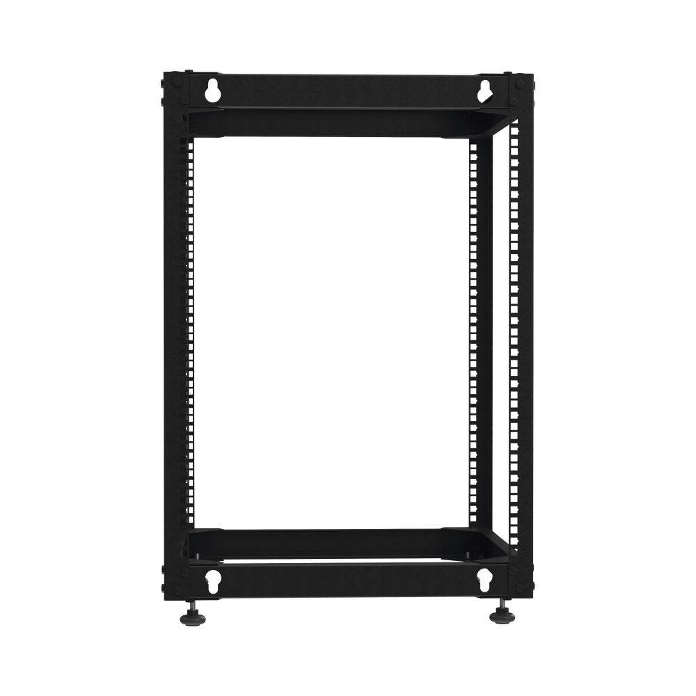 4-Post Open Rack, Wall or Floor Mount, 14 Units, Ideal for Audio Equipment!