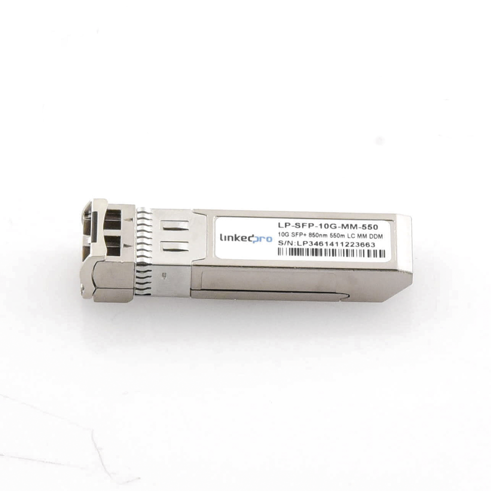 SFP+ (Mini-Gbic) Transceiver / Multimode / 10 Gbps Speed ​​/ Duplex LC Connectors / Up to 550 m Distance