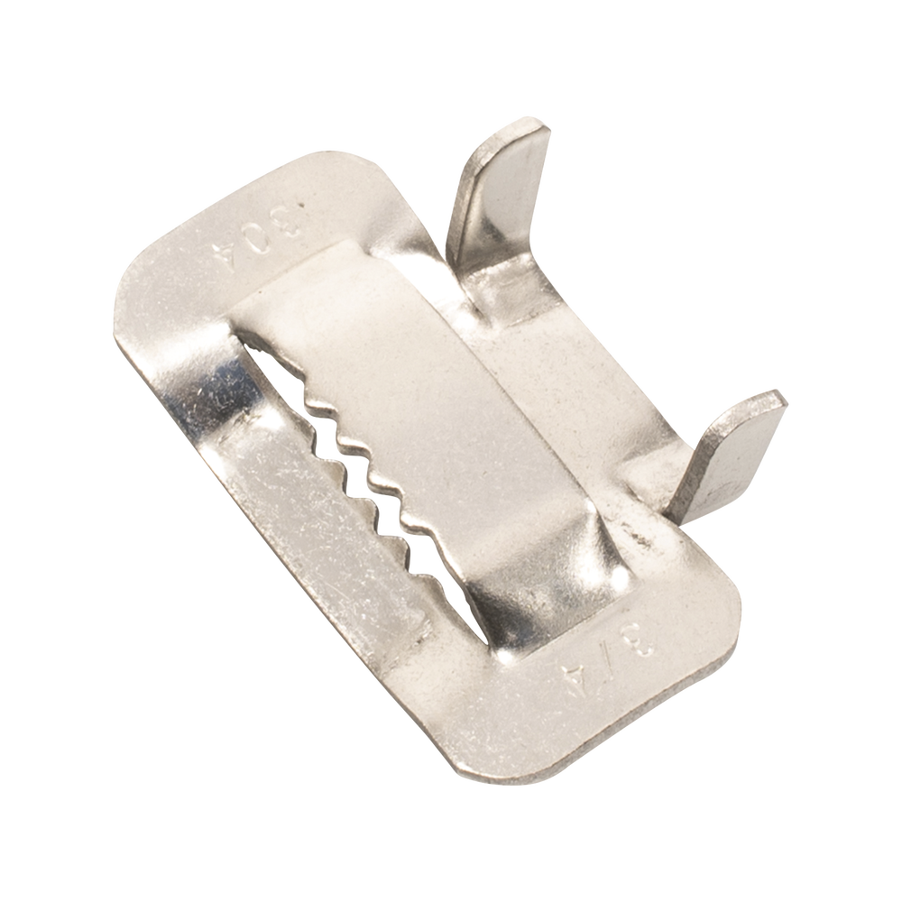 Hebilla para cinta bandit de Acero Inoxidable T, 3/4", 100 piezas
