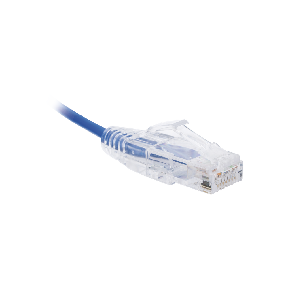 Cable de Parcheo Slim UTP Cat6 - 1 metro, Azul, Diámetro Reducido (28 AWG)