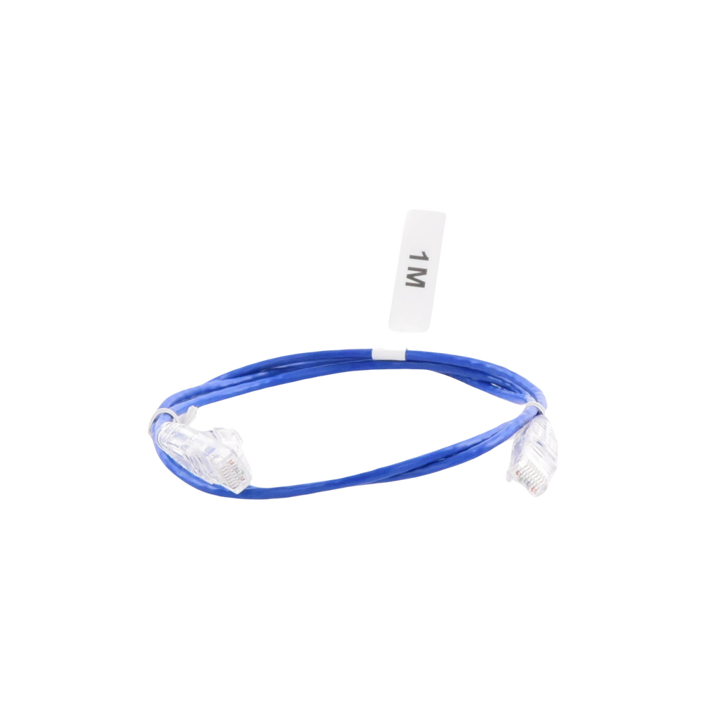 Cable de Parcheo Slim UTP Cat6 - 1 metro, Azul, Diámetro Reducido (28 AWG)
