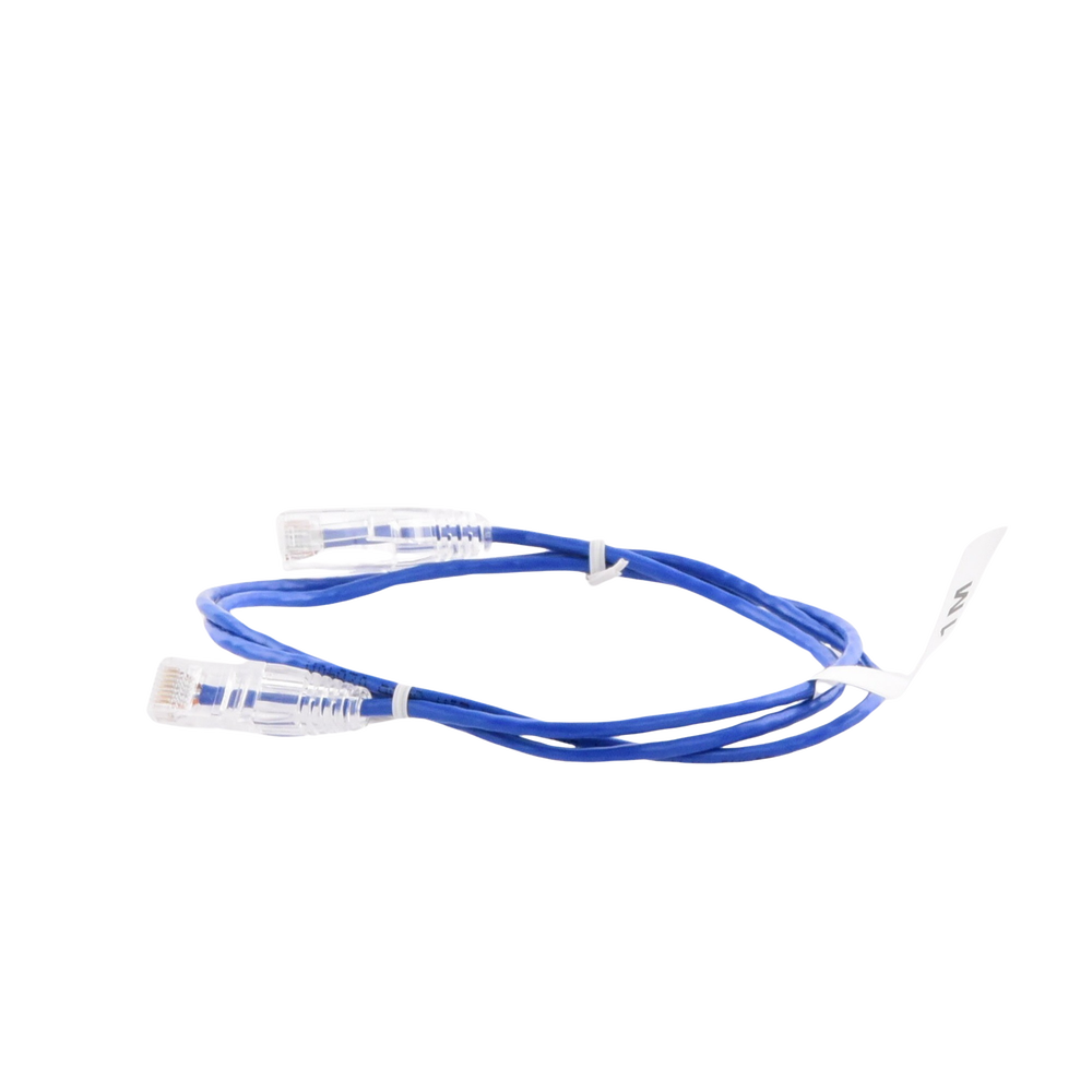 Cable de Parcheo Slim UTP Cat6 - 1 metro, Azul, Diámetro Reducido (28 AWG)